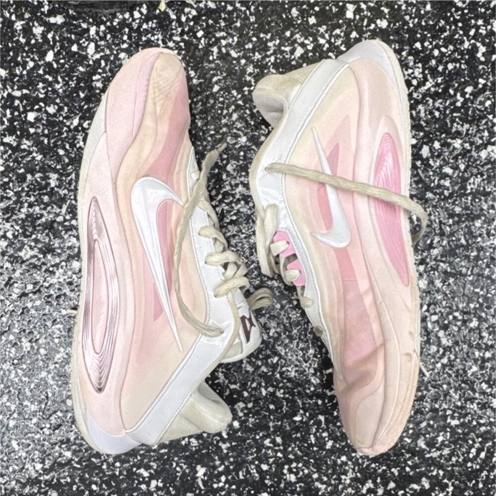 Nike A'One "#1 Draft Pick" Low Top Lace-Up Mesh Sneakers Pink/White 2025